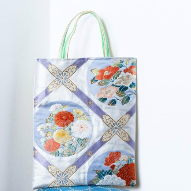 Kikkō & Chrysanthemum Harmony –Signature Silk Tote